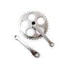 Звезда велосипедная (передняя) 36T (+2 шатуна L-165mm, под круг, хром) Мукачево - изображение 1