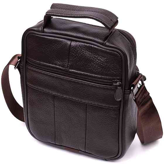 Небольшая сумка на плечо из натуральной кожи Vintage sale_15055 Коричневый Киев