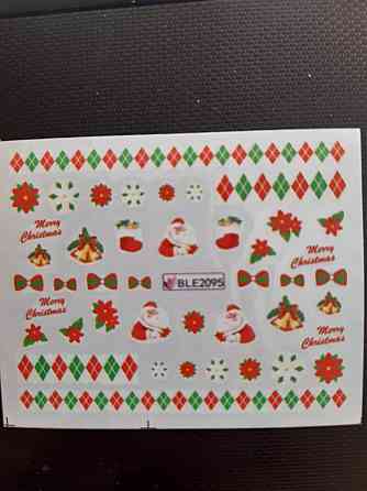 Новогодние наклейки на ногти Киев