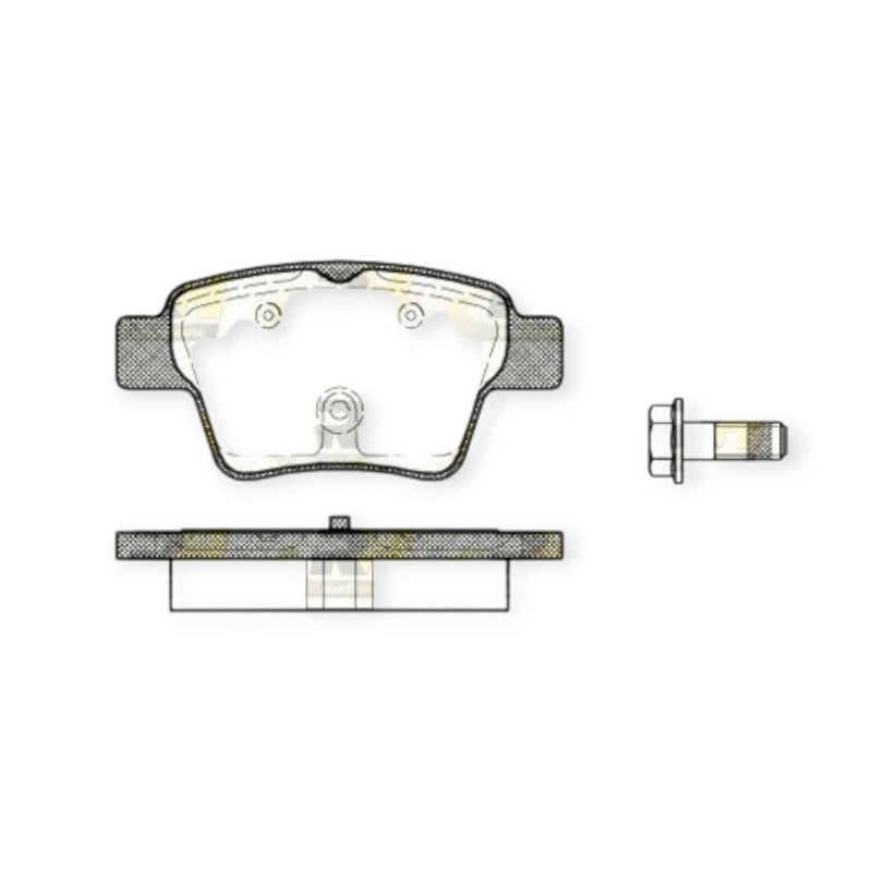 Колодки Ситроен C4, Пежо 207, 307 (2000-) задние тормозные Мукачево - изображение 1