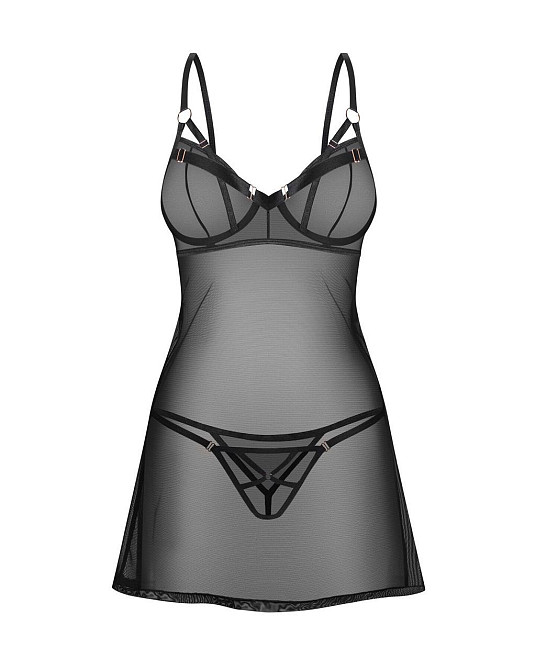 Рубашка Obsessive Euridia chemise & tanga M/L Sex Aura Киев - изображение 2