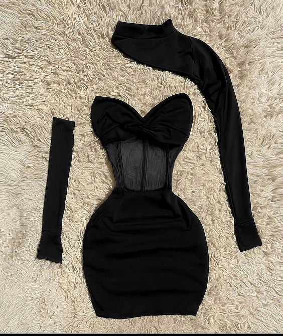 Жіноча стильна приваблива міні-сукня мікродайвинг +сітка Одеса - фото 2