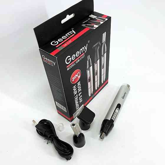 Триммер для носа и ушей удобный GEMEI GM-3107 3в1, Триммер для бороды головы и носа UQ-23 Киев