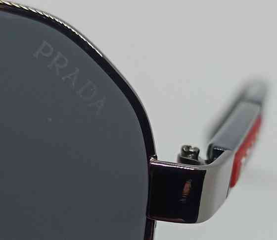 Брендові чоловічі стильні окуляри краплі чорні в сірому металі 2818 Київ