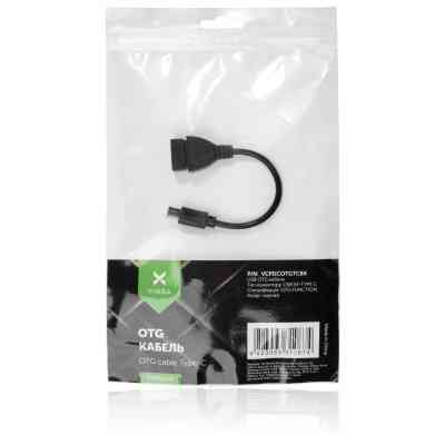 Дата кабель OTG USB 2.0 AF to Type-C Vinga (VCPDCOTGTCBK) Винница