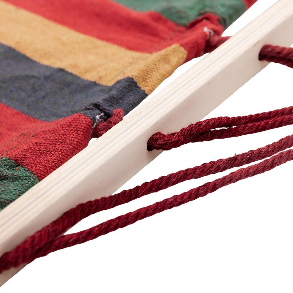 Туристический тканевый гамак с планкой, 174х80 см, красный Киев - изображение 1