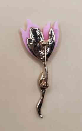 Брошка "Тюльпан"  Рожевий Сміла