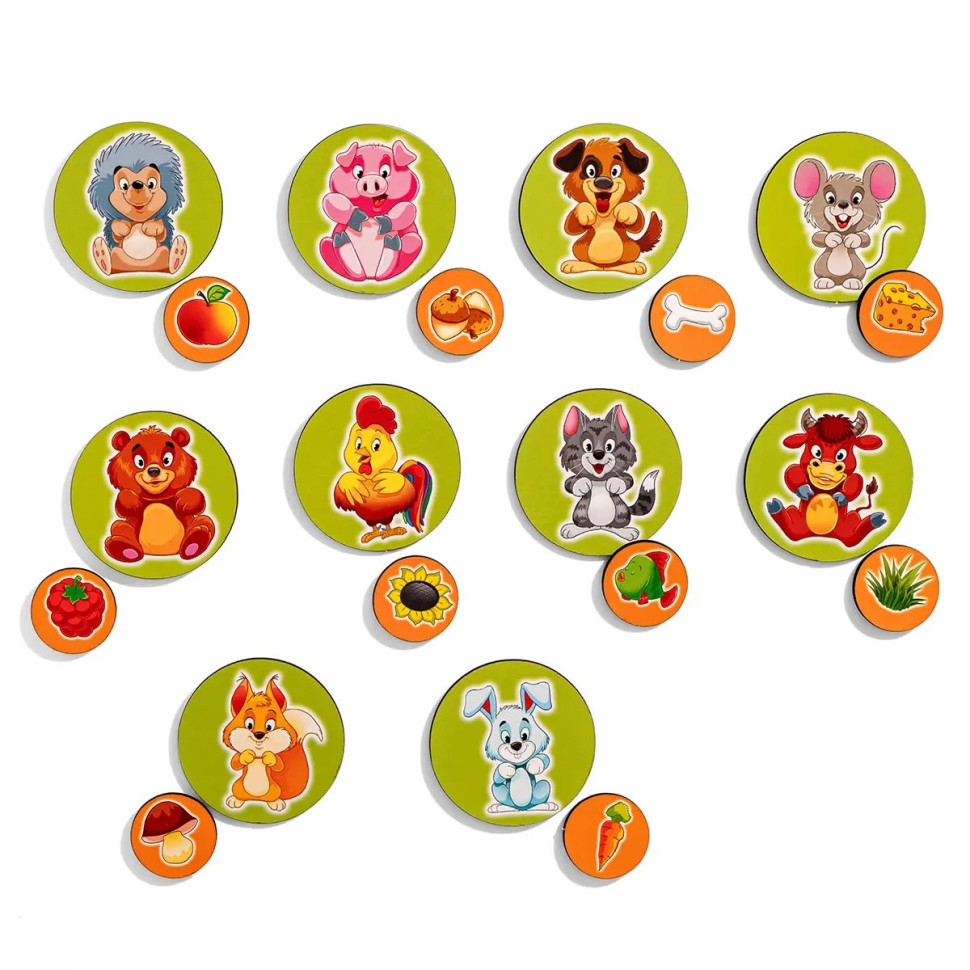 Дерев'яний дитячий сортер "Хто що їсть" (ПСД276) PSD276 на липучках Вінниця - фото 3