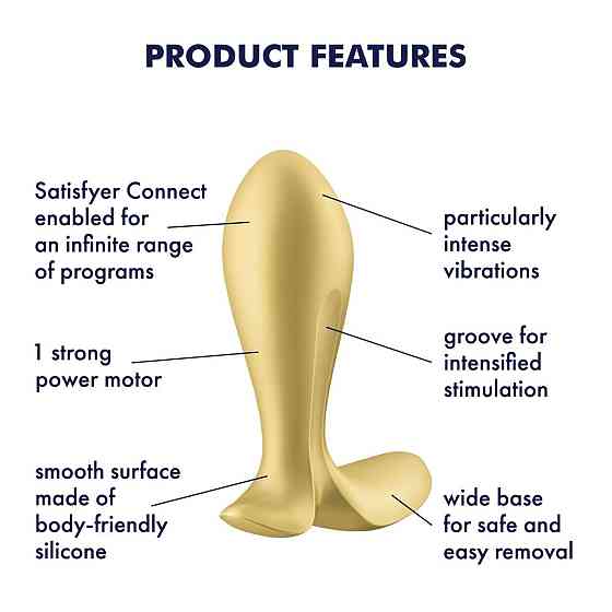 Анальна смарт-пробка з вібрацією Satisfyer Intensity Plug Gold Sex Aura Київ