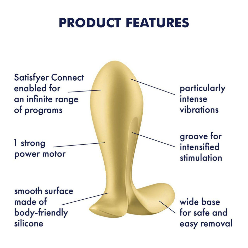 Анальна смарт-пробка з вібрацією Satisfyer Intensity Plug Gold Sex Aura Київ - фото 6