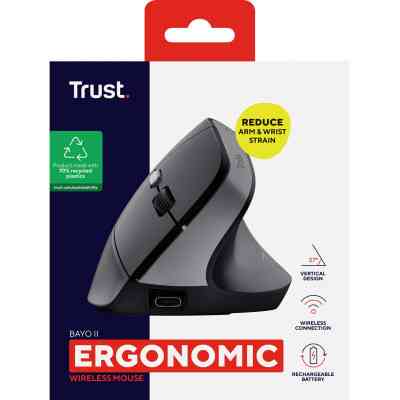 Мишка Trust Bayo 2 Ergonomic Wireless/USB-A Black (25145) Вінниця