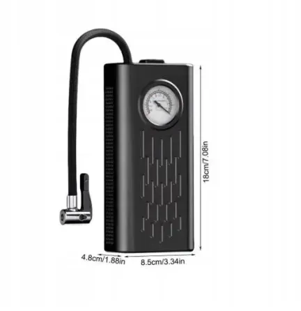 Портативный автомобильный компрессор AND1322, насос от прикуривателя 12V с манометром Коломыя