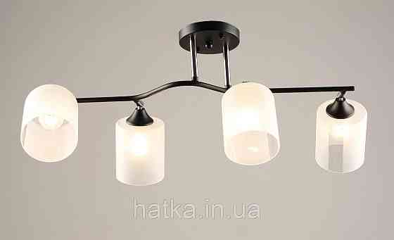 Люстра стельова на 4 плафони VALESO K2316/4, чорний/хром (E27) Київ