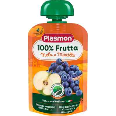 Детское пюре Plasmon Яблоко, голубика 100 г (1136130) Винница