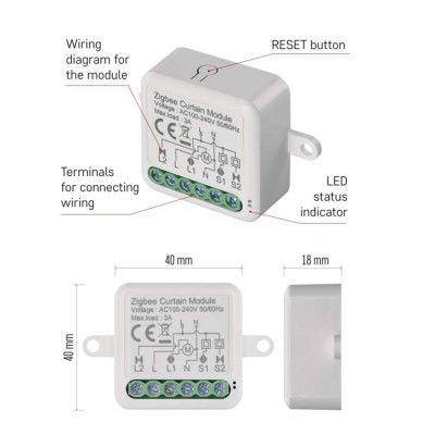 Модуль управления умным домом EMOS H5109 Smart Motor Control ZigBee 3.0 Single Channel (H5109) Винница - изображение 4