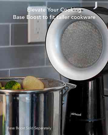 Кухонна витяжка Airhood Wired Чорний портативна безканальна 5 вугільних фільтрів нержавіючий масляний фільтр легке чищення Київ