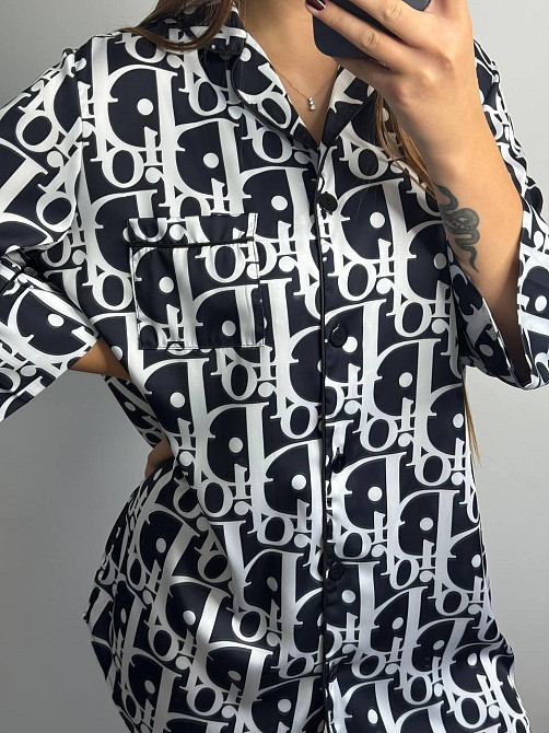 Женская ночная рубашка сатиновая Диор M Харьков - изображение 4