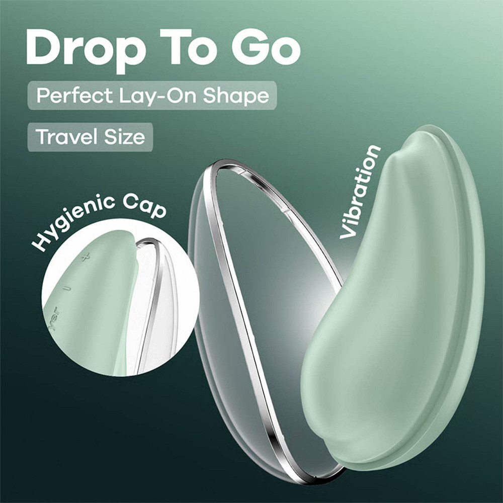 Мятный компактный вибратор каплевидной формы Satisfyer Drop To Go, 8,5 см. Sex Aura Киев - изображение 4