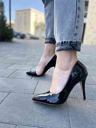 Seastar Туфлі жіночі SEASTAR чорні еколак висота каблука 9.5 см. (2406) 40 Коломия