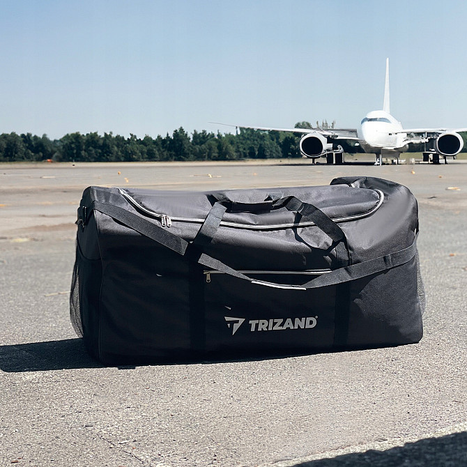 Транспортная сумка дорожная 180 литров с ручками Trizand (23639) Black Нововолынск - изображение 9