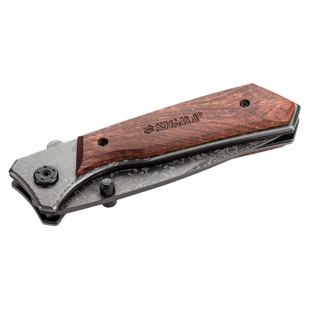 Нож раскладной 122мм (рукоятка дерево) SIGMA (4375821) Киев - изображение 8