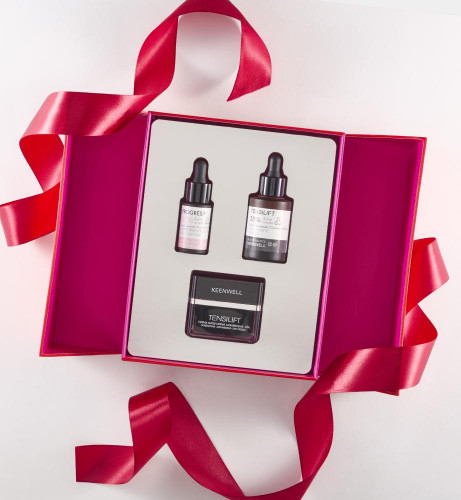 Набір Ліфтинговий омолоджувальний (крем + сироватка для обличчя + сироватка для очей) Keenwell Tensilift 50 мл + 30 мл + 15 мл Дніпро - фото 1