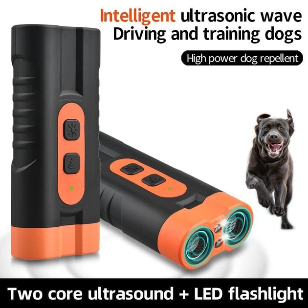 Ультразвуковий відлякувач собак Ultrasonic DR007 з ліхтариком Type-C Чорний Київ - фото 9