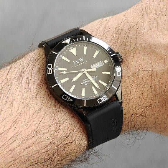 Годинник чоловічий механічний Carnival Shark Sport Black 10 Bar (2 ремінці) Київ - фото 8