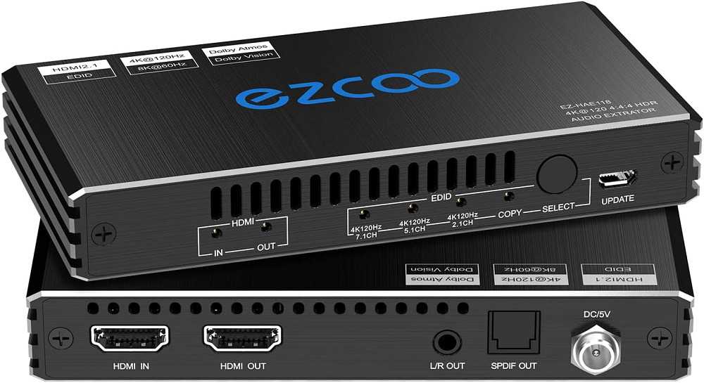 Перемикач Ezcoo HDMI-аудіоекстрактора та конвертера HDR10 4K/120Hz Луцк - изображение 1