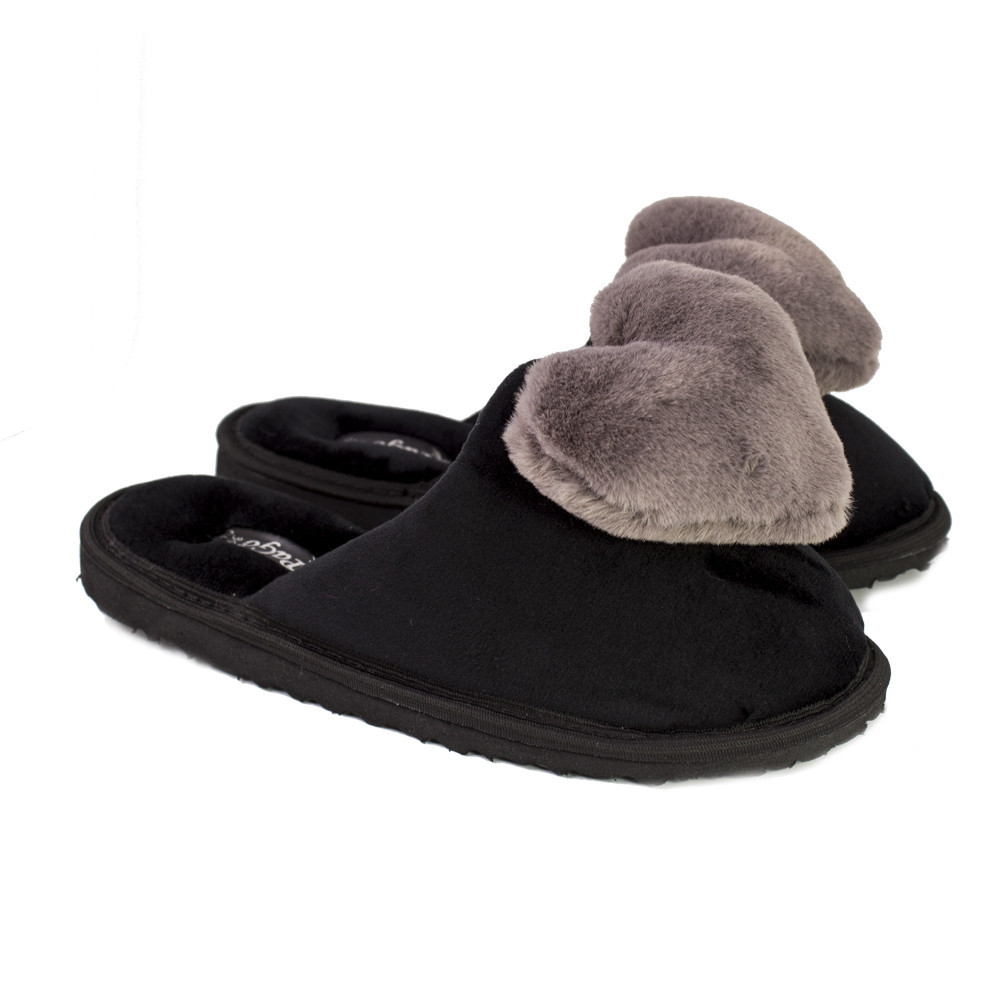 Pago Тапочки женские домашние закрытые с сердечком черный 39 Одесса - изображение 2