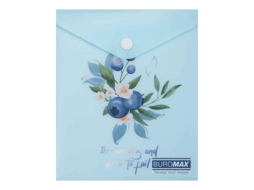 Папка на кнопке конверт ARABESKI А6 пластик чароит ТМ BUROMAX Киев - изображение 1
