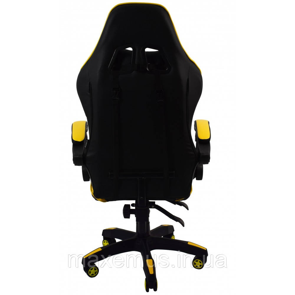 Кресло геймерское раскладное B 810 геймерский стул компьютерный с 2 подушками желтый Мостиска - изображение 2