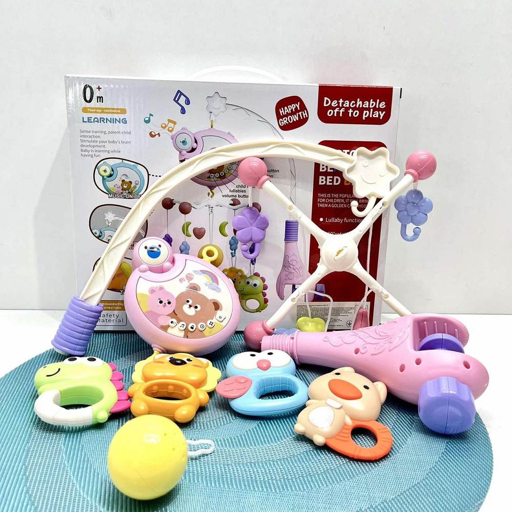 Мобіль для ліжечка зі звуковими ефектами та проектором Рожевий (368-10) Чернігів - фото 9