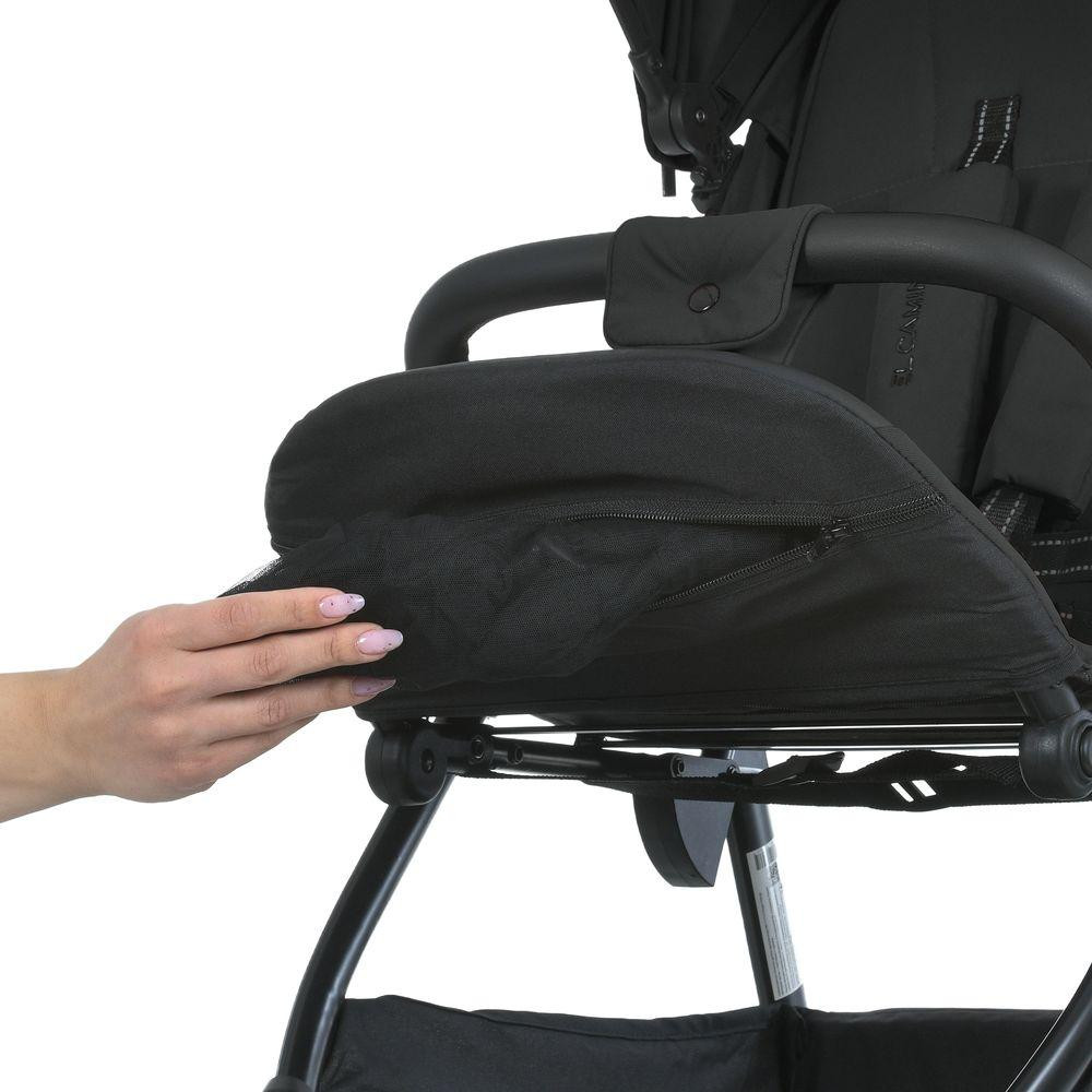 Коляска дитяча El Camino FIJI Black прогулянкова з москітною сіткою та чохлом на ніжки Чорна (ME 1113-2) Чернигов - изображение 2