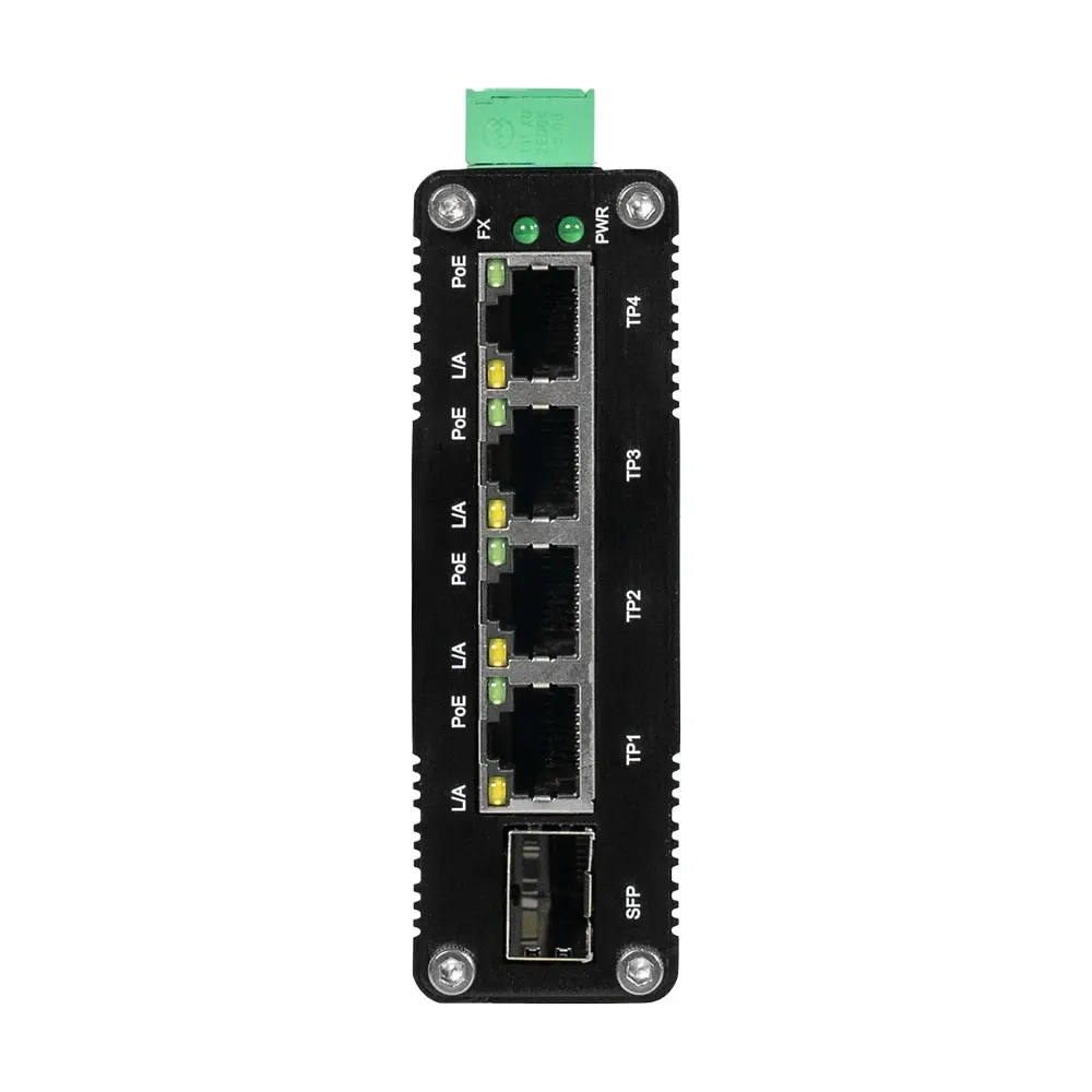 PoE-комутатор 5-портовий E-LINK LNK-IMC104GP-SFP IN 12-48V (73-00126) Київ - фото 2
