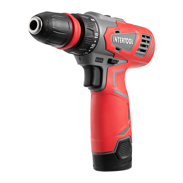 Дриль-шурупокрут акумуляторний, 12 В, Li-Ion, 1,5 Аг, 30 Нм, 0-350/0-1300 об/хв, 0,8-10 мм, знімний патрон INTERTOOL DT-0314 Київ - фото 3