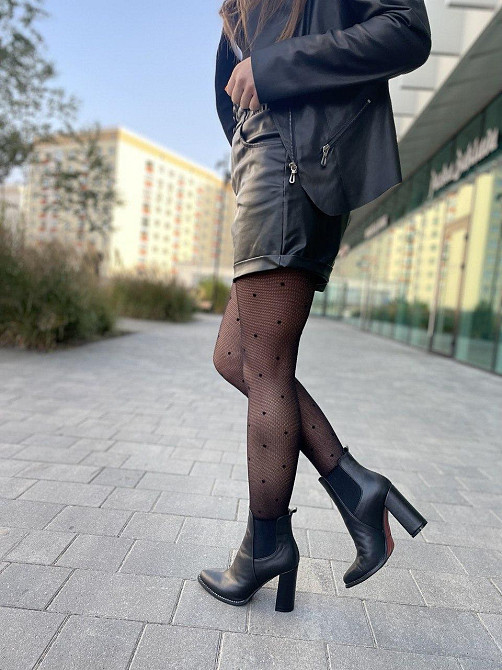 Nivelle Черевики жіночі NIVELLE чорні натуральна шкіра каблук 10 см размеры 35р.38р. (3918) Коломия - фото 6