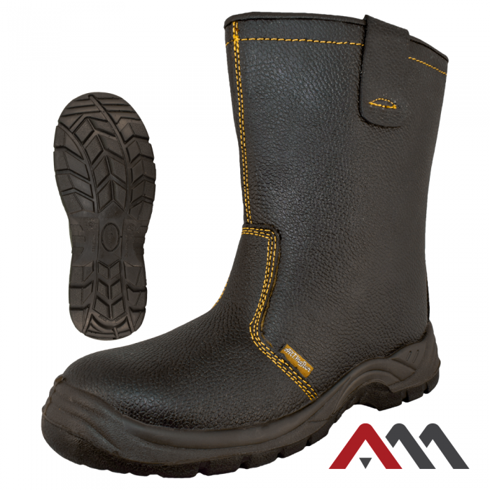 Утеплені робочі НапівЧоботи з пресованої шкіри з металевим носком. 47 Киев - изображение 1