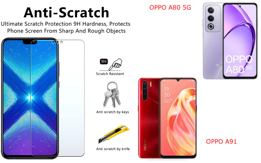 Защитное стекло NeoGlass для OPPO A80 5G, OPPO A91 – ультрапрозрачное и устойчивое Киев - изображение 1