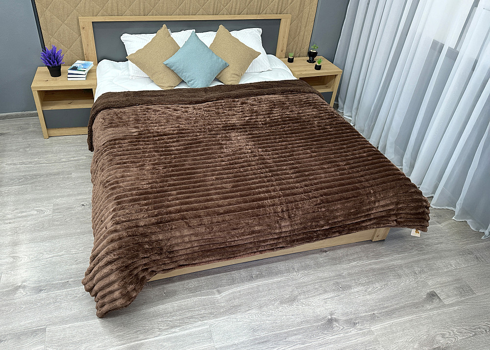 Плед 200х230 см (+-10см) на овчине 