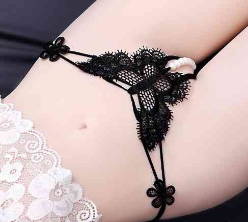 Трусики з вирізом чорні "Метелик" - розмір універсальний (на резинці), 15% нейлон, 85% поліестер Київ