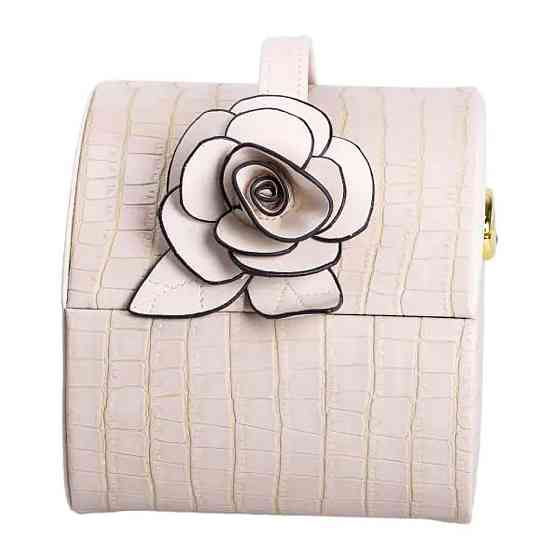 Шкатулка для прикрас з еко-шкіри, 3 яруси, з замком Київ