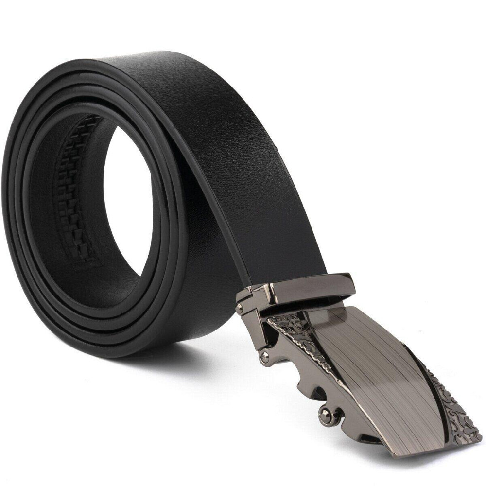 Ремінь з автоматичною пряжкою з візерунком Чорний (Vintage) Київ - фото 1