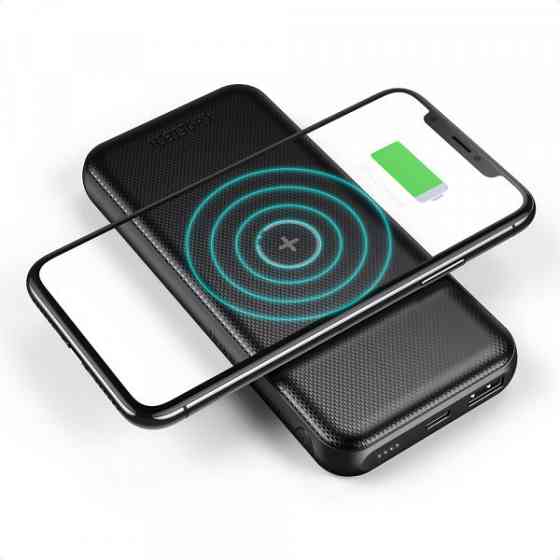 УМБ Choetech 10000mAh, 18W PD3.0/QC3.0, Wireless 10W, USB-C In/out, USB-A+Micro Li-pol чорна (B650-V2-CC-BK) Киев