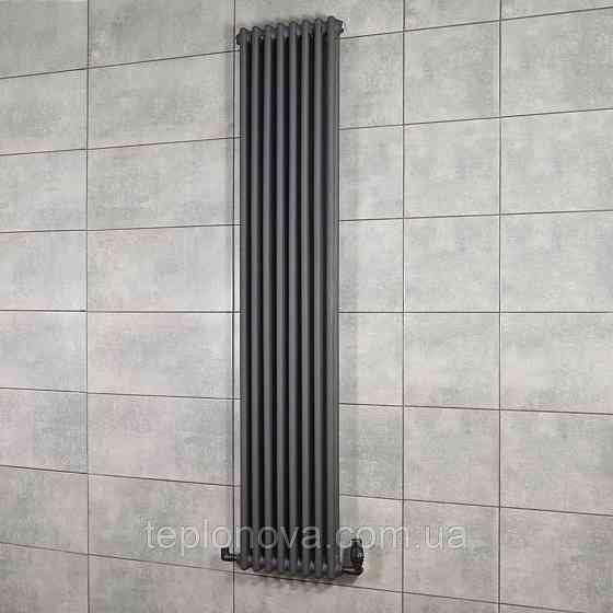 Вертикальний радіатор Calidum 2-8 380х1800, anticor, чорний муар Чернівці