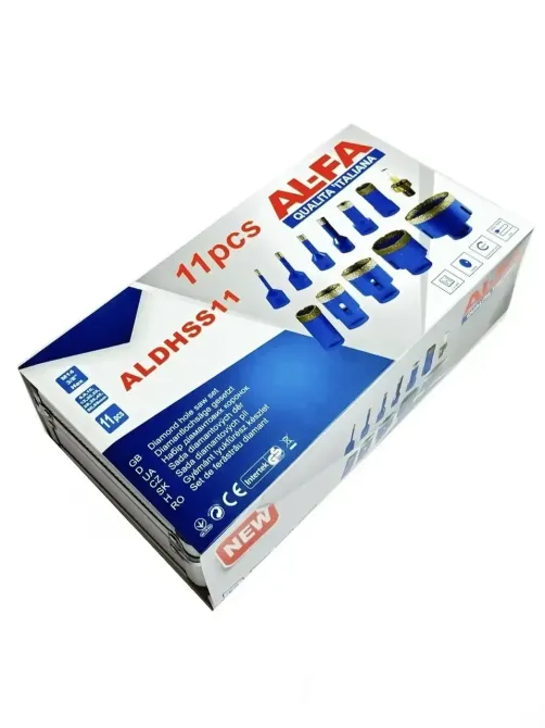 Комплект AL-FA ALDHSS11 – алмазні коронки для плитки, набір 11 шт., 6–68 мм Львів - фото 4