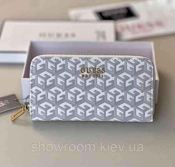 Женский кошелек на молнии Guess (7594) белый Киев