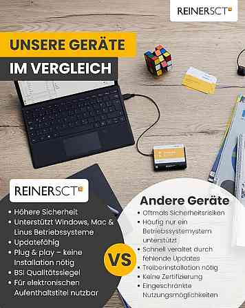 Считыватель смарт-карт cyberJack RFID USB 2.0 для eID nPA BSI-сертифицированный с подсветкой Киев