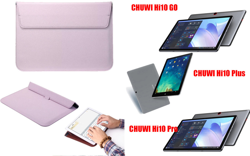 Чохол-конверт VitoCase для Chuwi Hi10 GO, з функцією підставки для планшета Чорний Фіолетовий Київ - фото 1