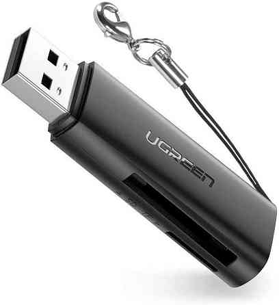Кардридер USB 3.0 TF/SD Ugreen 60722 c поддержкой карт до 512Гб (Черный) Николаев